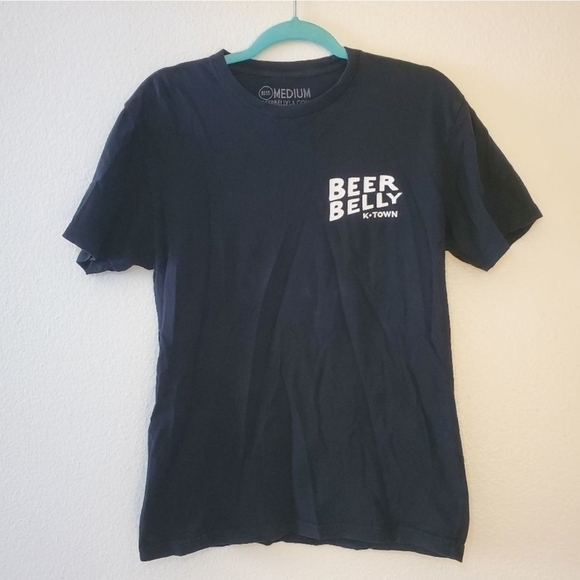 Black Short Sleeve Tee with BEER Logo - Picture 1 of 8